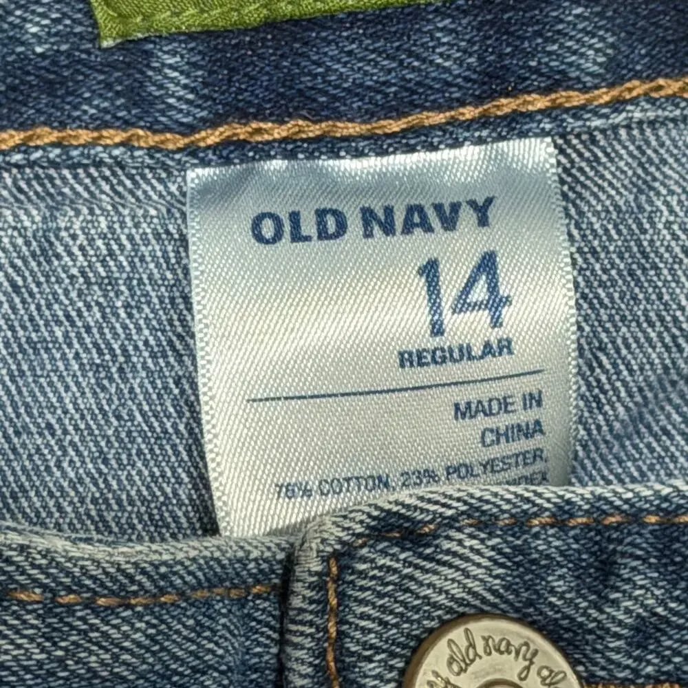 Old Navy Super Skinny Jeans Girls 14 Blue Stretch Denim Adjustable Regular